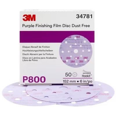 3M Hookit Purple Sliprondell 260L, 150 mm, 17 hål, P800